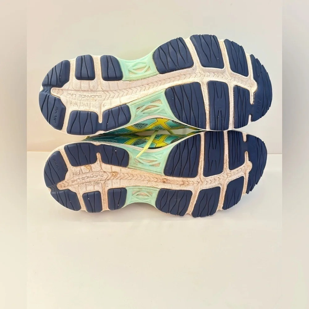ASICS Women GEL-Cumulus 17 2A 5.5AA Running Shoe Mint/Yellow/Navy